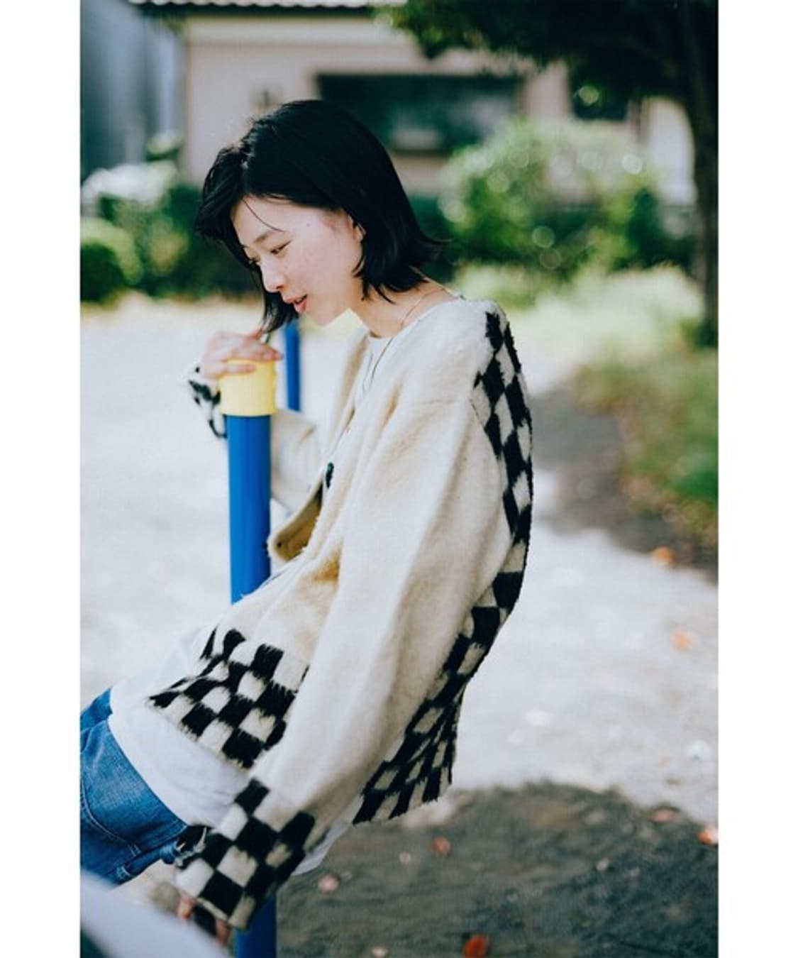 BEAMS BOY Checkered Cardigan 상품이미지2