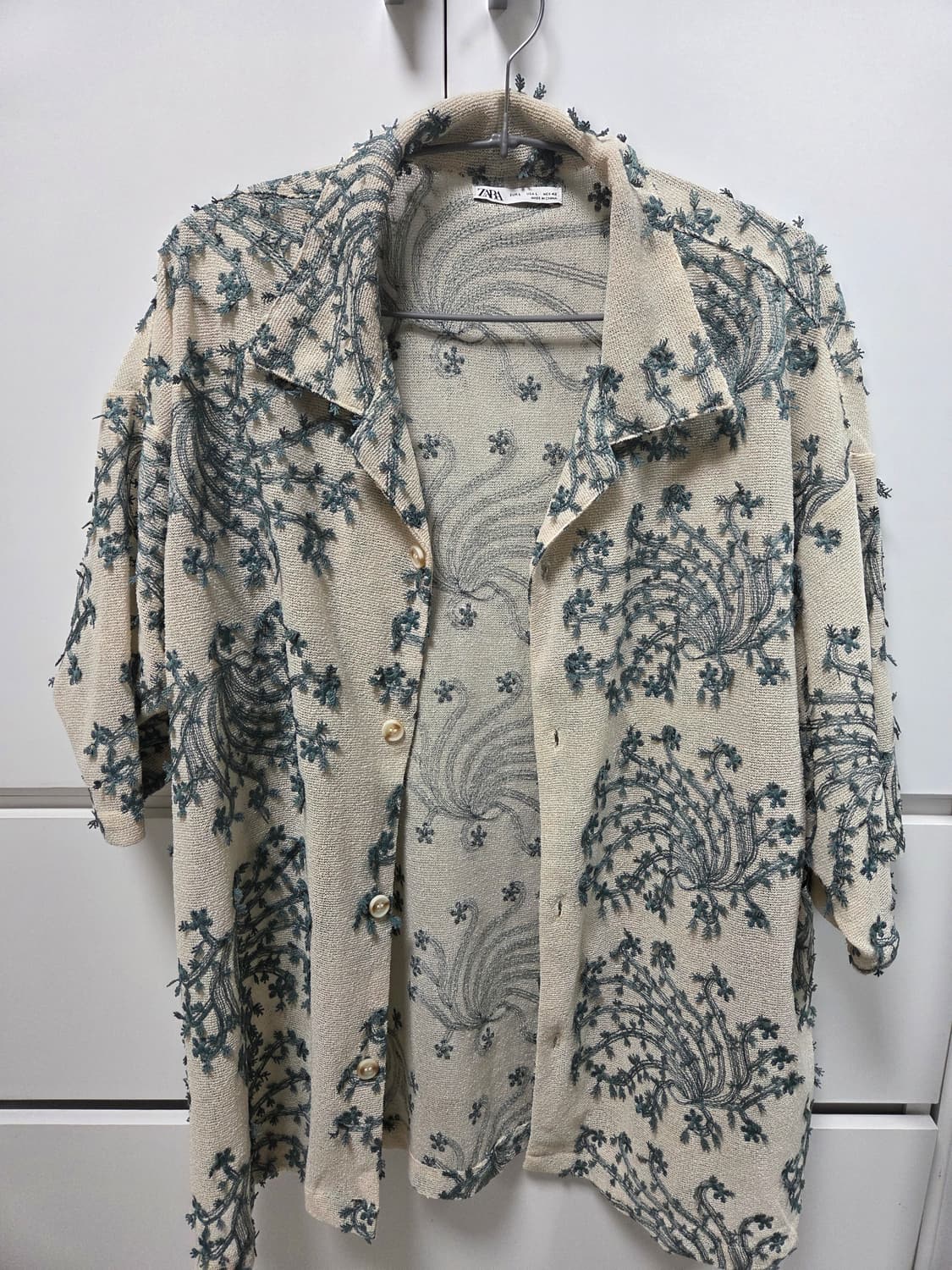 자라 플라워패턴 반팔셔츠 상품이미지1