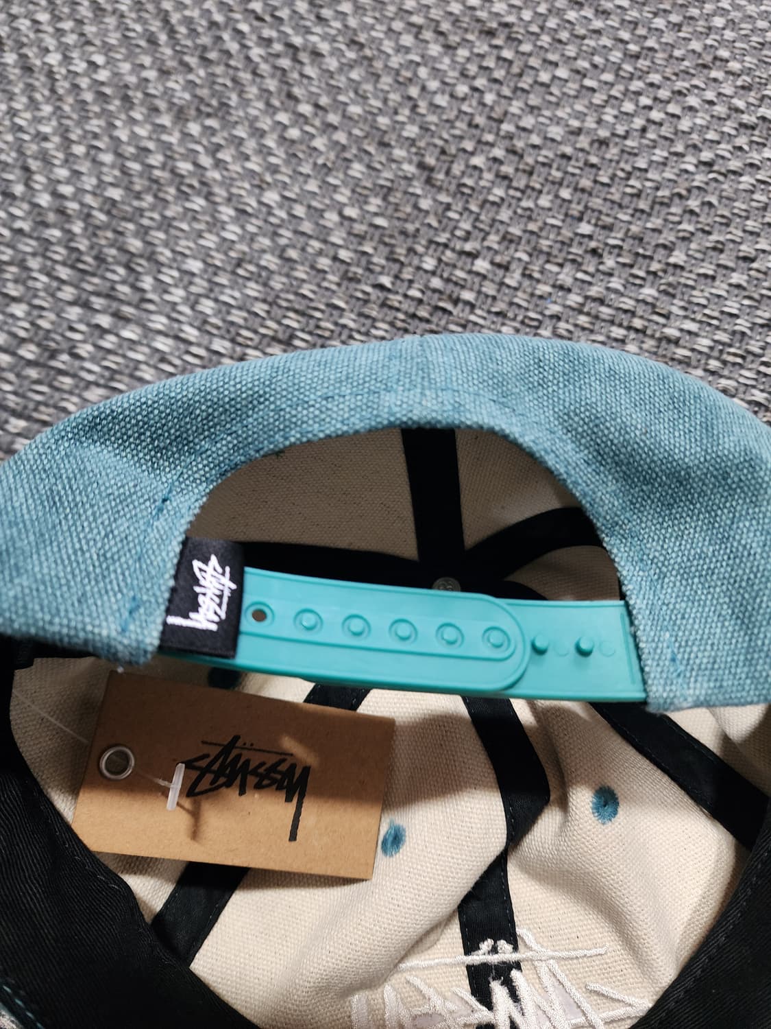 스투시 워시드 데님 볼캡 블루 색상 새상품 상품이미지6