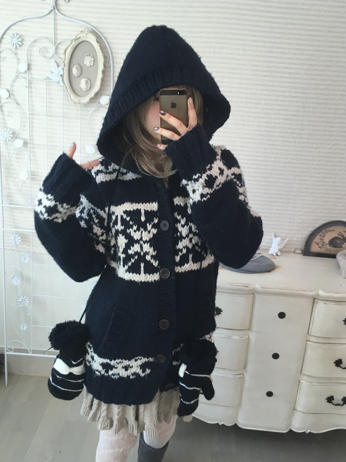 아베크롬비 해비울 코위찬 노르딕 후드 가디건 상품이미지2