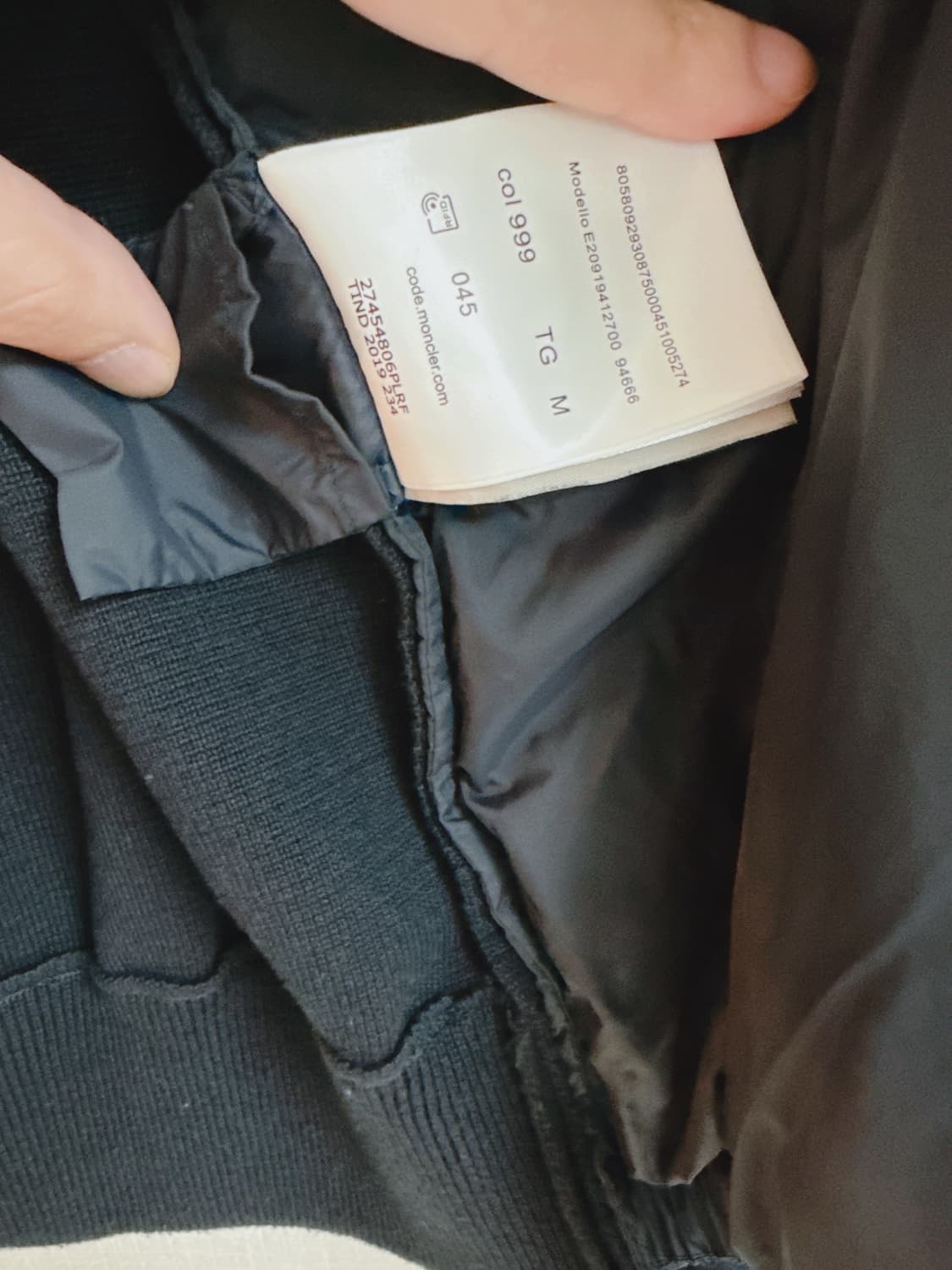 몽클레어 트리콧 니트패딩 M 상품이미지5