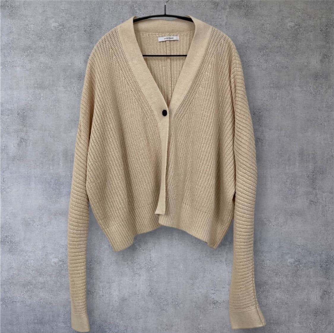 르17셉템버 연베이지 린넨 오버핏 크롭 가디건 FREE 상품이미지7