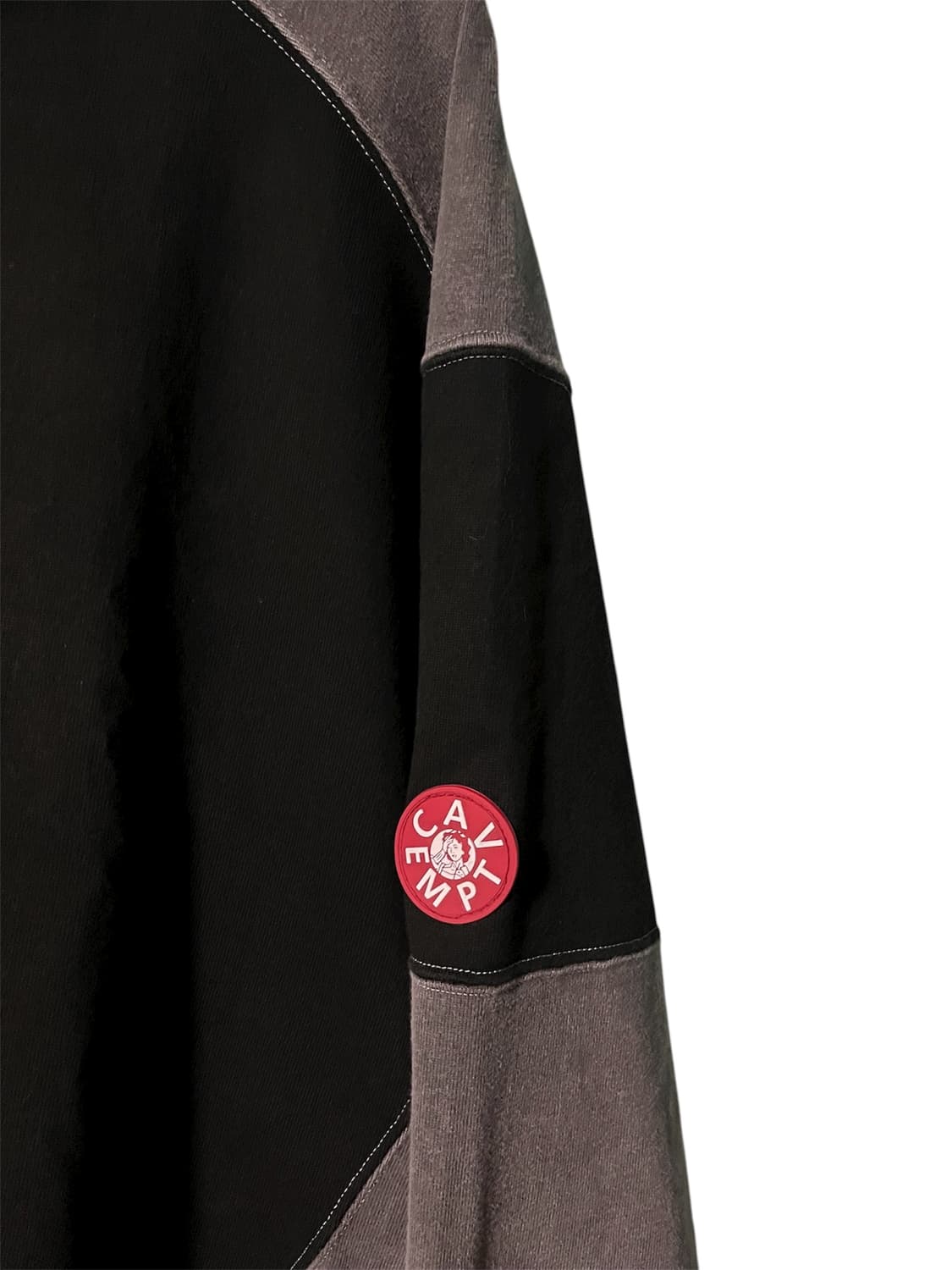 [XL] 카브엠트 오버다이 패널 스웻 집업자켓 블랙 상품이미지2