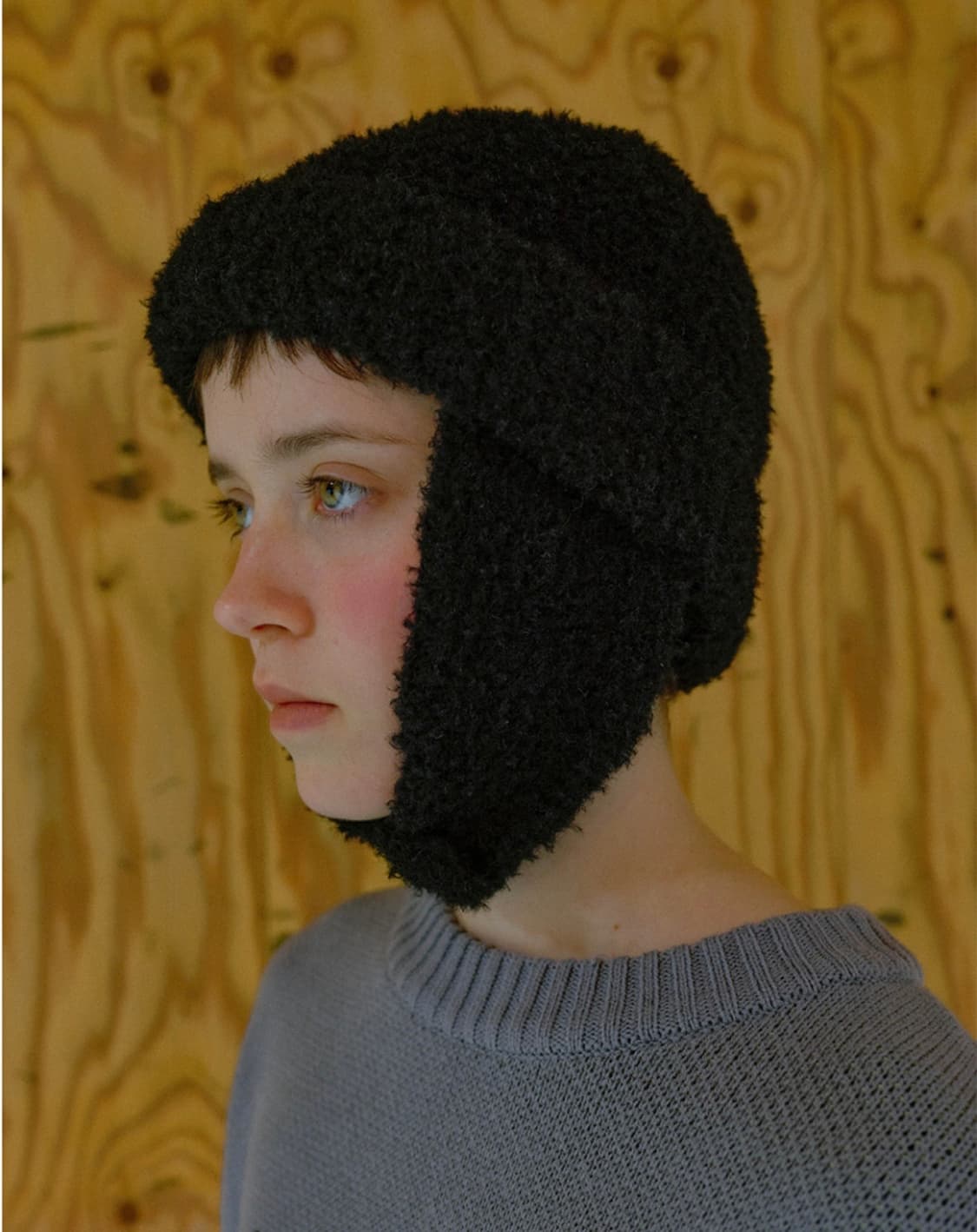 엔조블루스 부클 이어머프 비니 군밤모자 블랙 상품이미지4