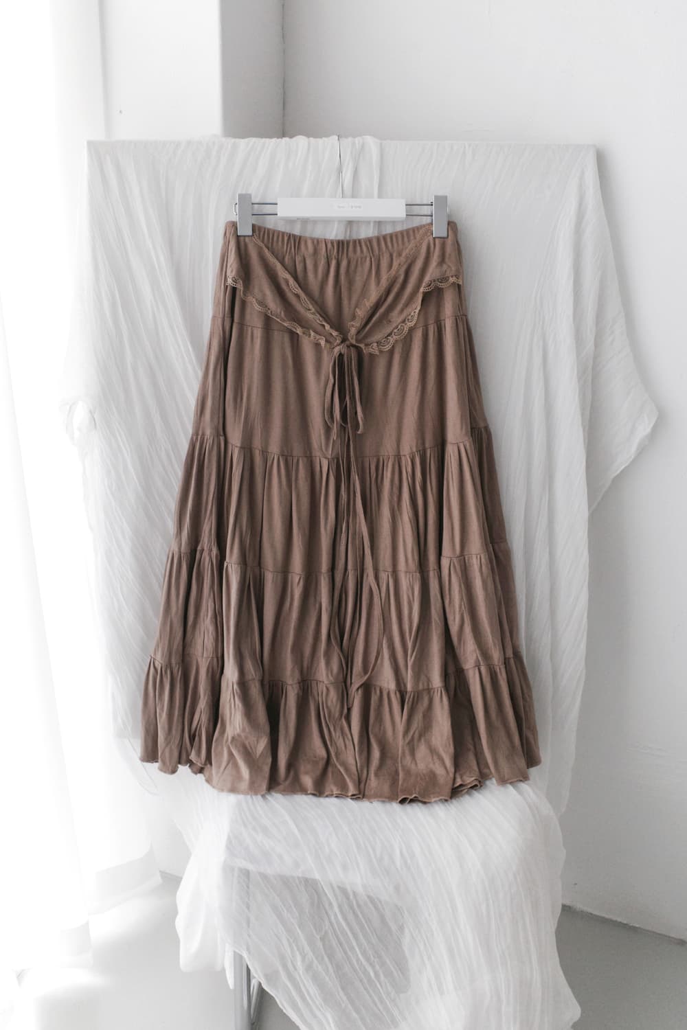 lace shirring skirt  상품이미지1