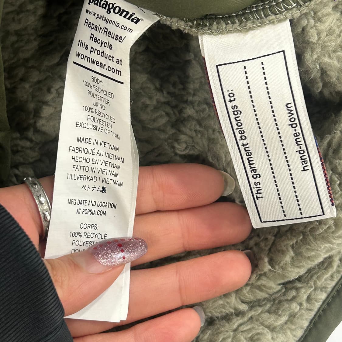 Patagonia 파타고니아 카키 후리스 자켓 상품이미지6