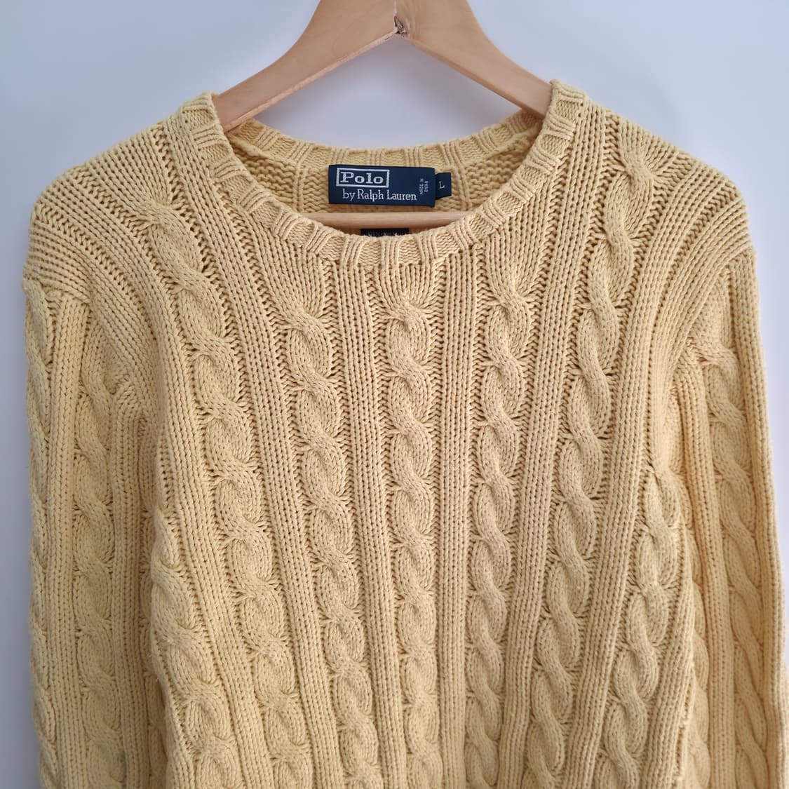 [L] 폴로 랄프로렌 옐로우 케이블 니트 상품이미지2