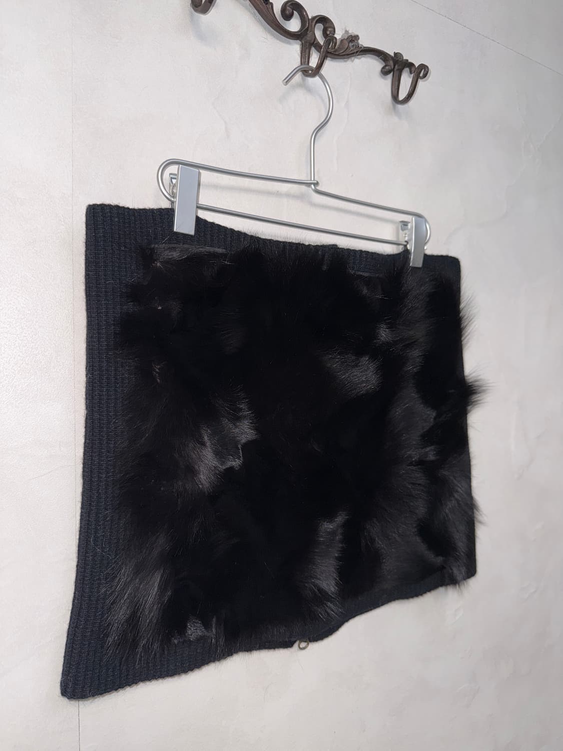 Black fox fur knit warmer /top/skirt 상품이미지2