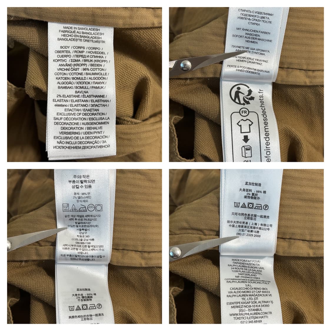 25SS미착용)폴로 베드포드 스트레이트핏 치노팬츠34"/몬타나카키 상품이미지8