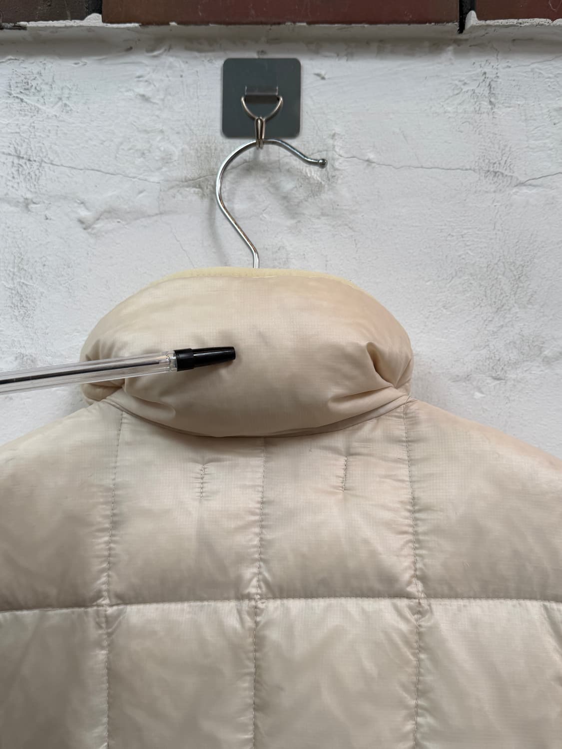 Ralph Lauren 아이보리 다운 숏 나일론 패딩 S 상품이미지9