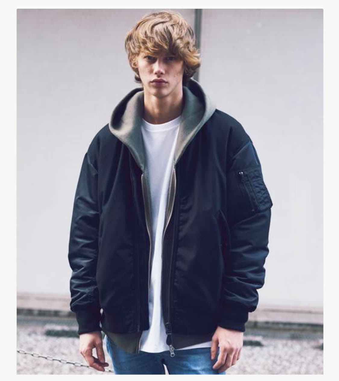 MONKEY TIME - NYLON FLANNEL COMBI MA-1 상품이미지2