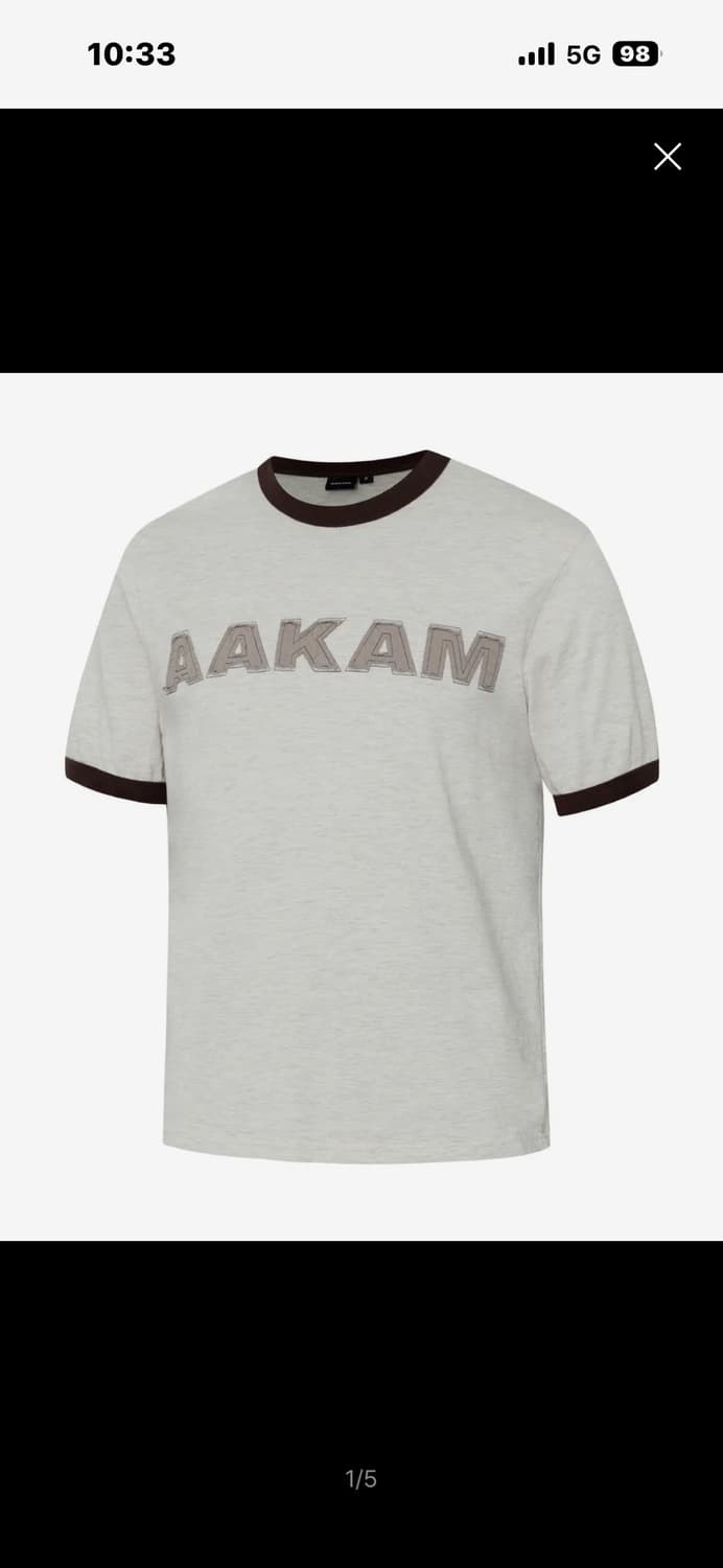 아캄 Logo Patch Ringer Top (Brown) 상품이미지1