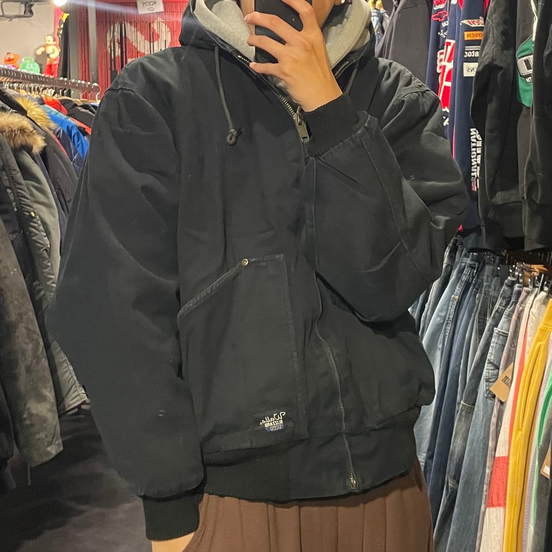 [IM] VTG 빈티지 블랙 후드워크자켓  상품이미지6