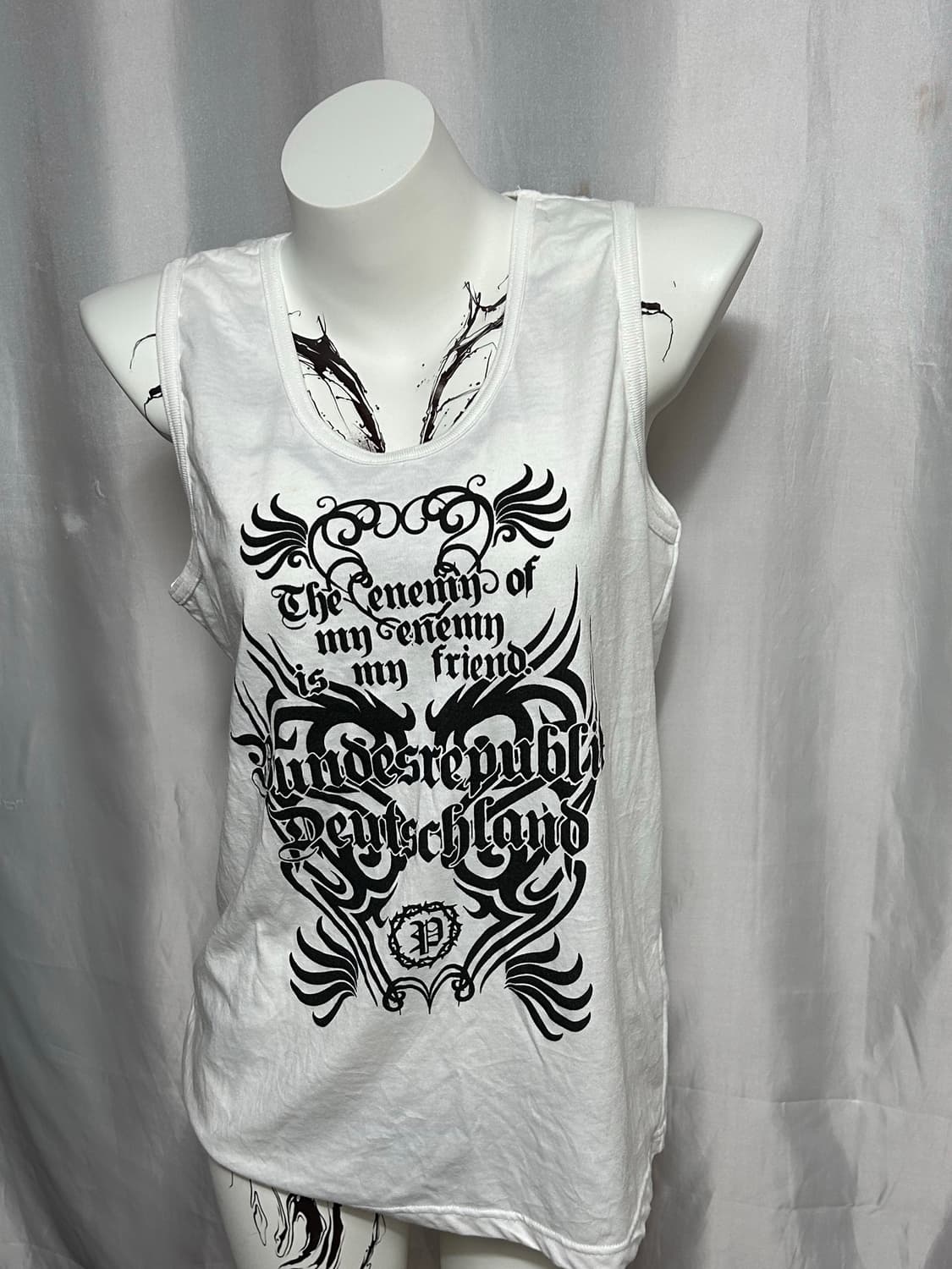 y2k punk printing sleeveless 상품이미지5