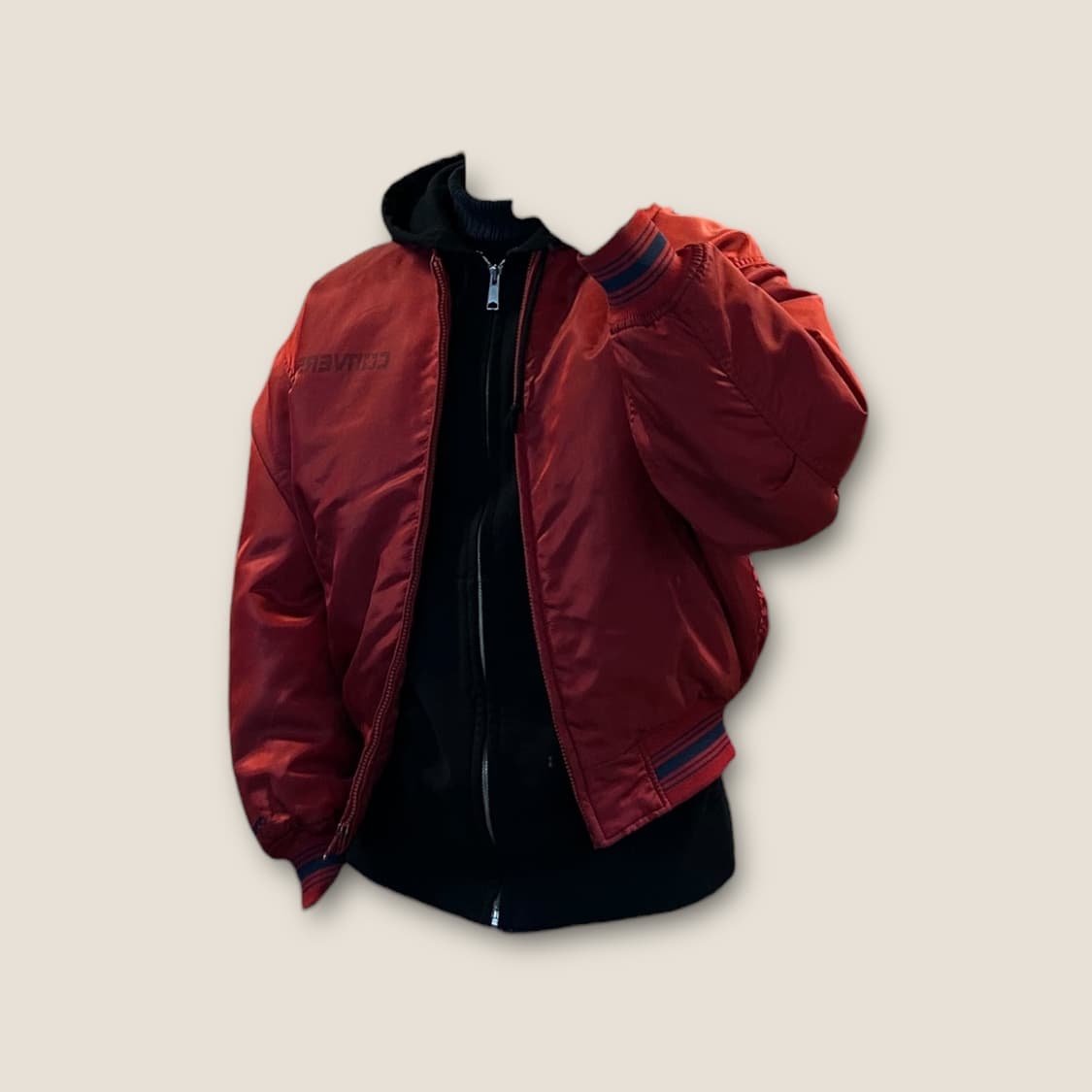 컨버스 90s 새틴 레드 봄버 재킷 상품이미지7