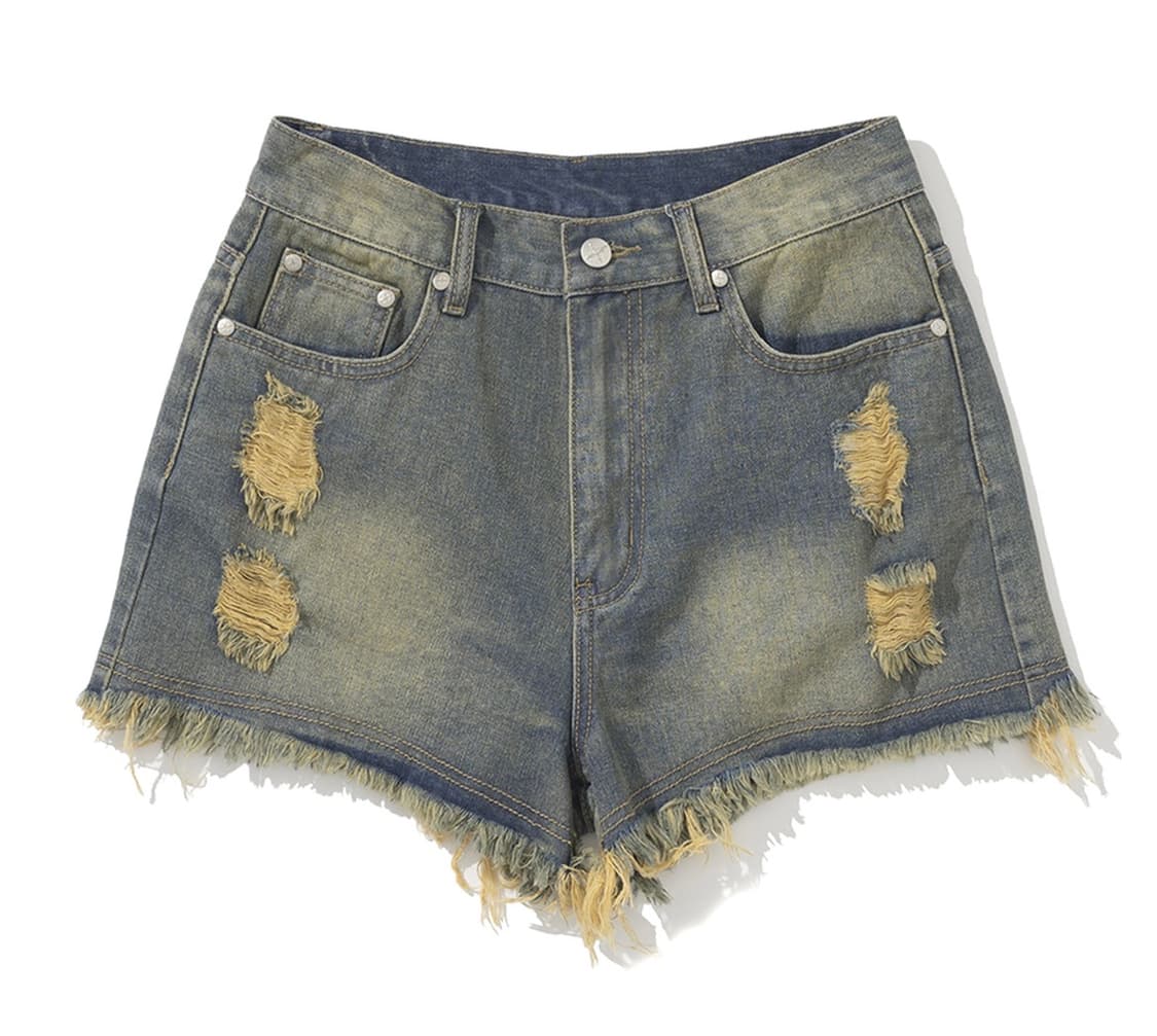 낫포너드 W Trident Logo Micro Denim Shorts 상품이미지1