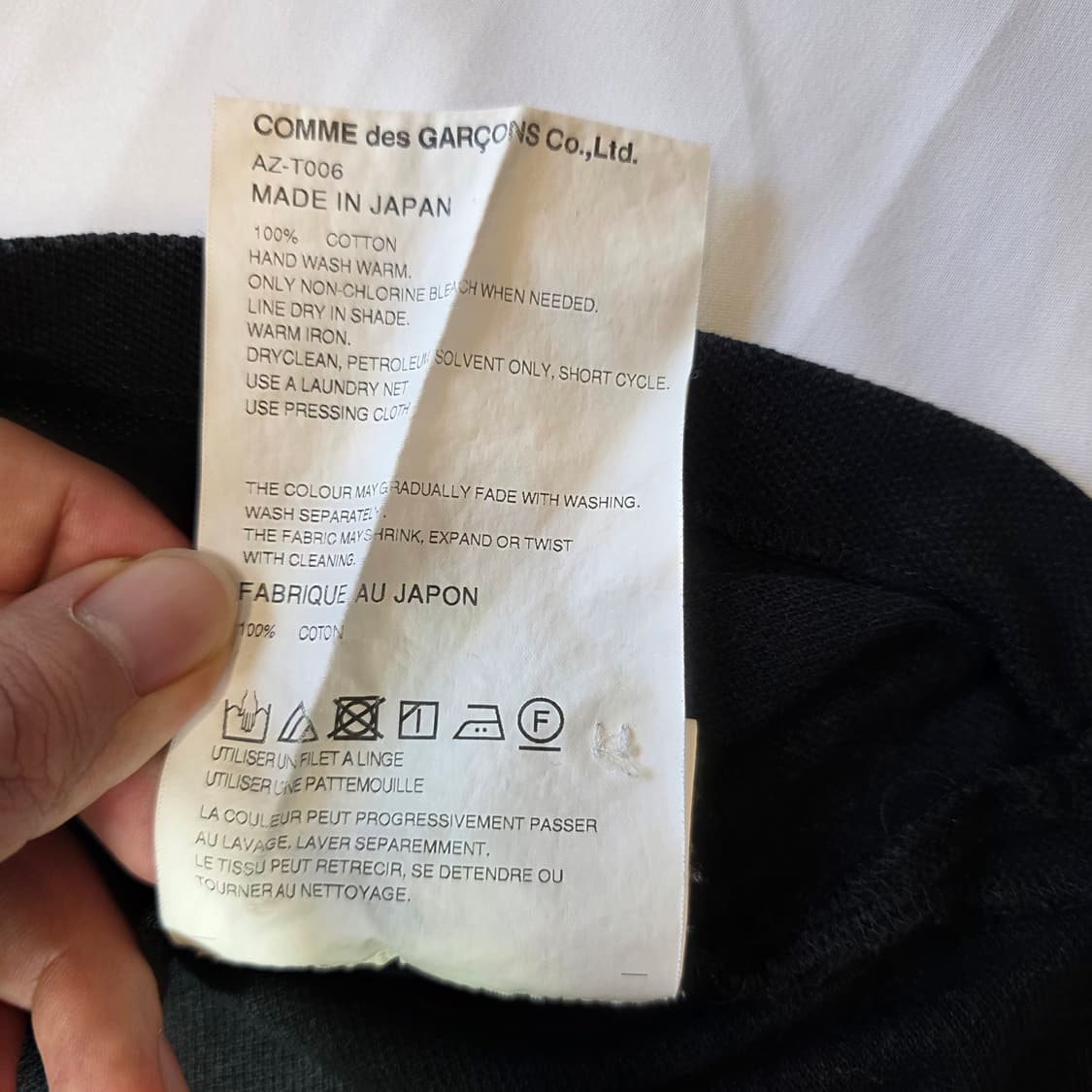 [XL]꼼데가르송 레드와펜 블랙 카라티 상품이미지6