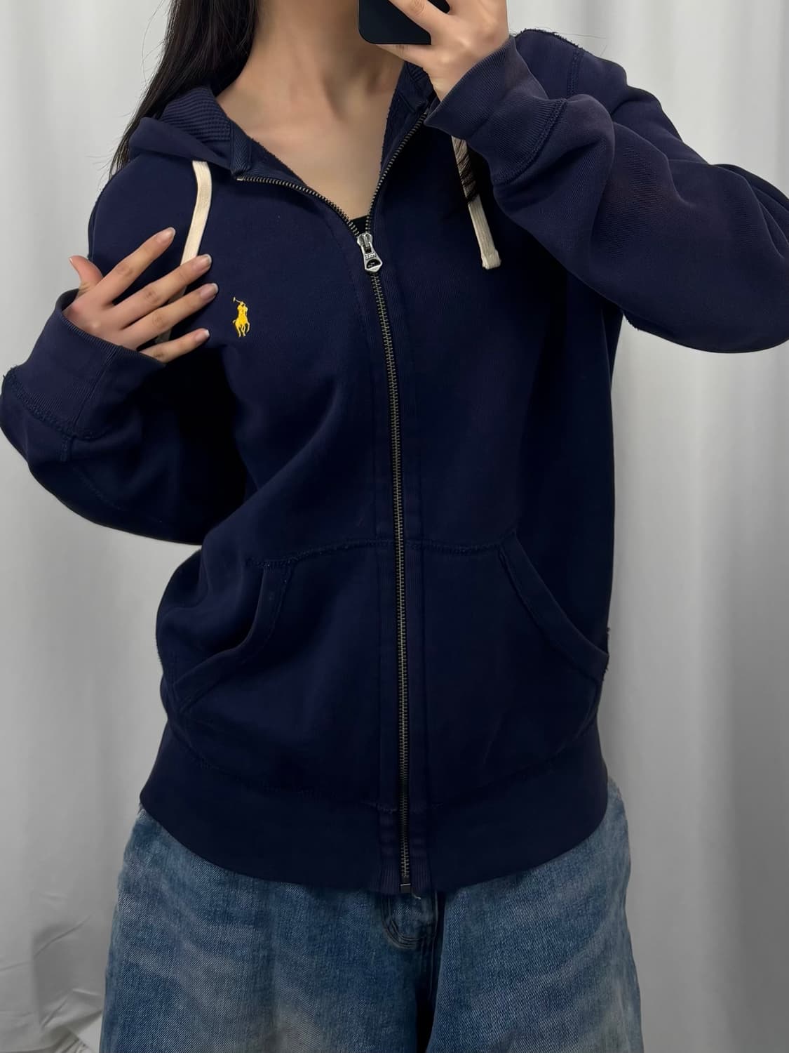 폴로 네이비 후드집업 상품이미지2