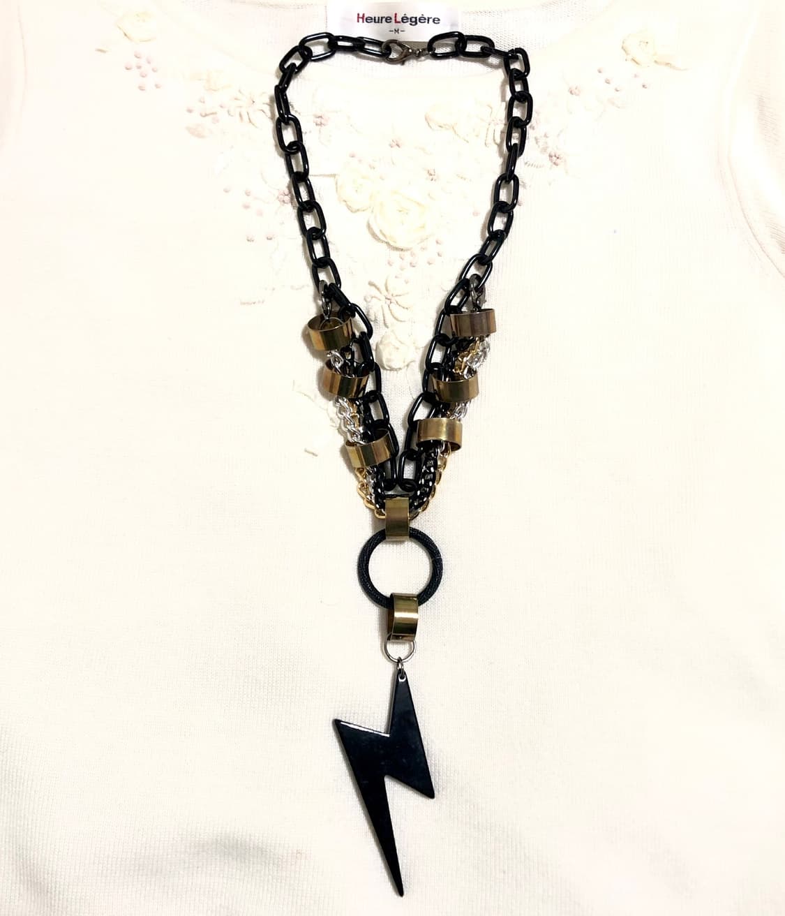 빈티지 오리엔탈 y2k 페어리 고스펑크 긱시크 와투케 번개 목걸이 상품이미지1