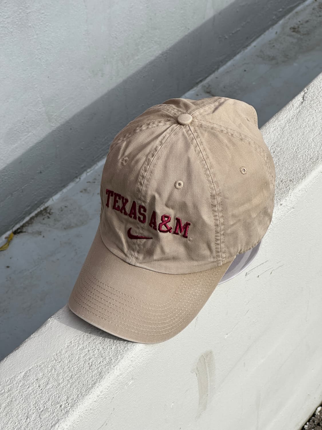 [F] 00s 나이키 텍사스 A&M 베이지 볼캡 모자 상품이미지2