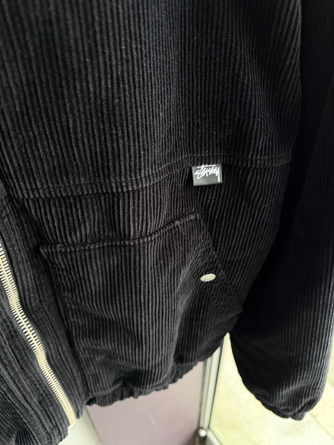 M/ 스투시 베이직 로고탭 코듀로이 액티브 후드 점퍼 상품이미지5