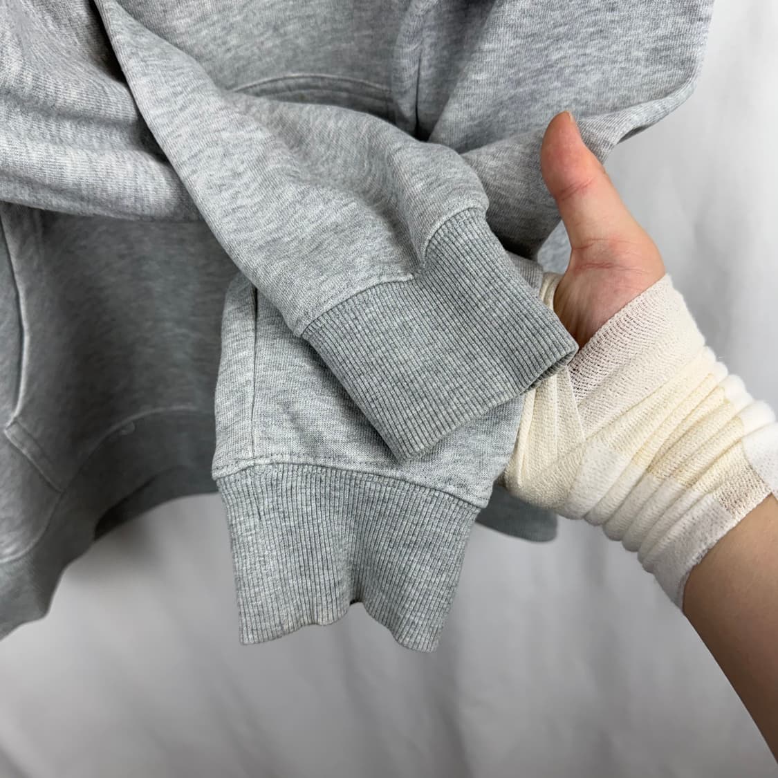 (M) 디키즈 로고 프린팅 후드 티 그레이/오렌지 상품이미지4