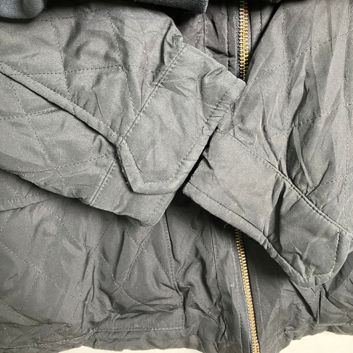 90's 폴로 랄프로렌 블랙 다이아몬드 퀄팅 자켓 L 상품이미지7