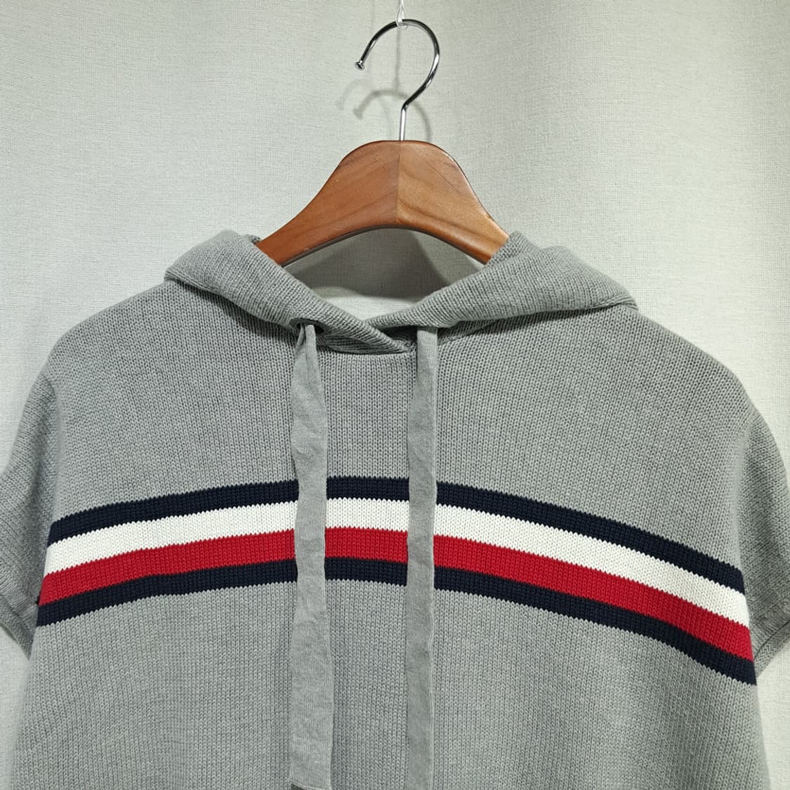 CL128 L 타미힐피거 코튼 혼방 후드 니트 원피스 상품이미지2