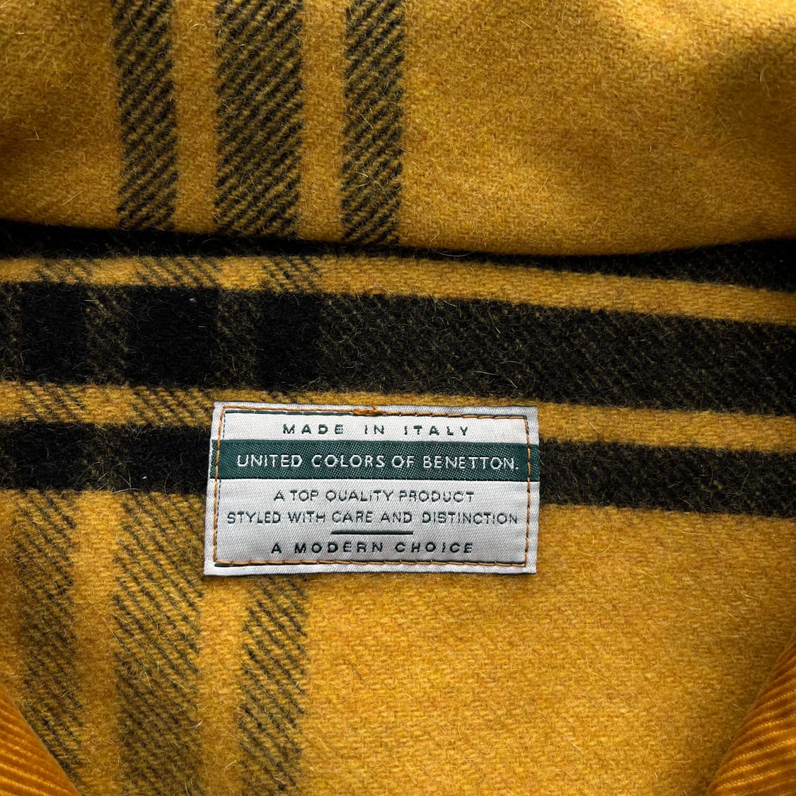 BENETTON(ITALY) 빈티지 체크코트 (실측확인) 상품이미지2