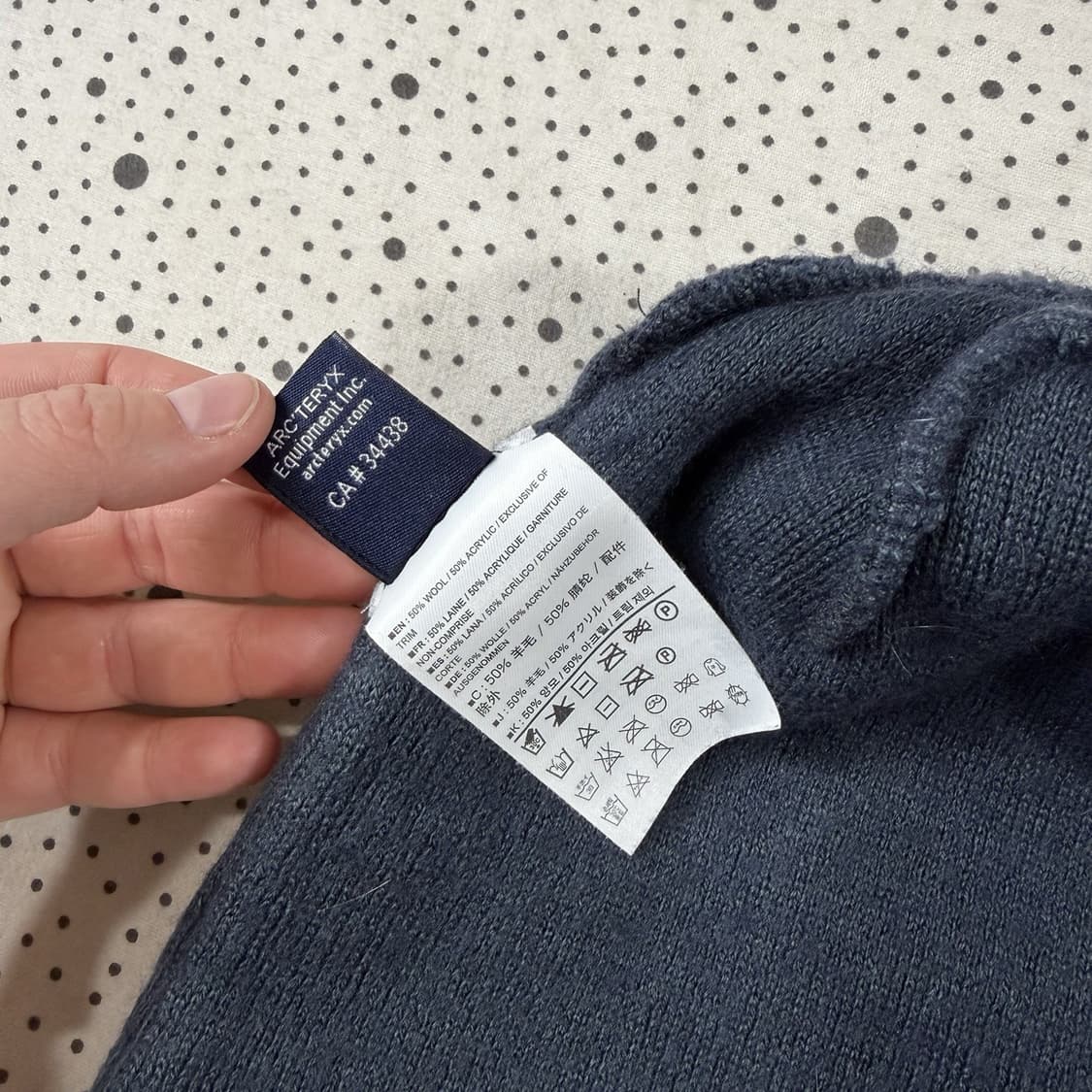 아크테릭스 로고 니트 비니 다크그레이/그레이 상품이미지6