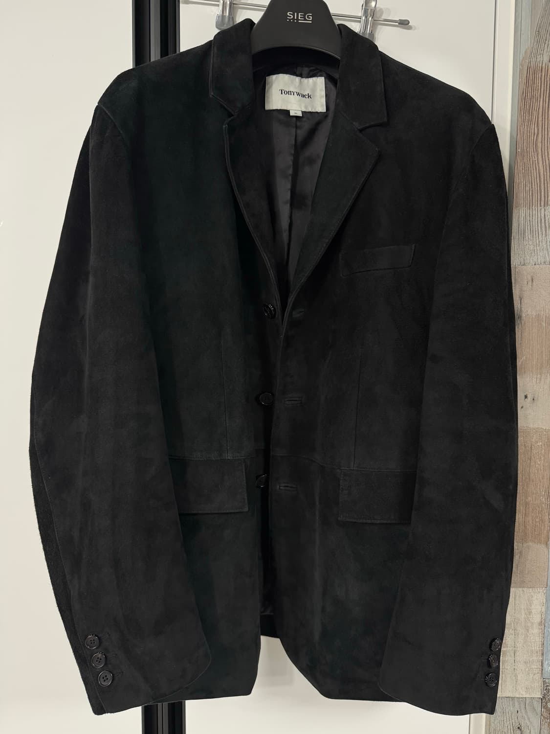 토니웩 스웨이드 테일러드 자켓 블랙XL 상품이미지1