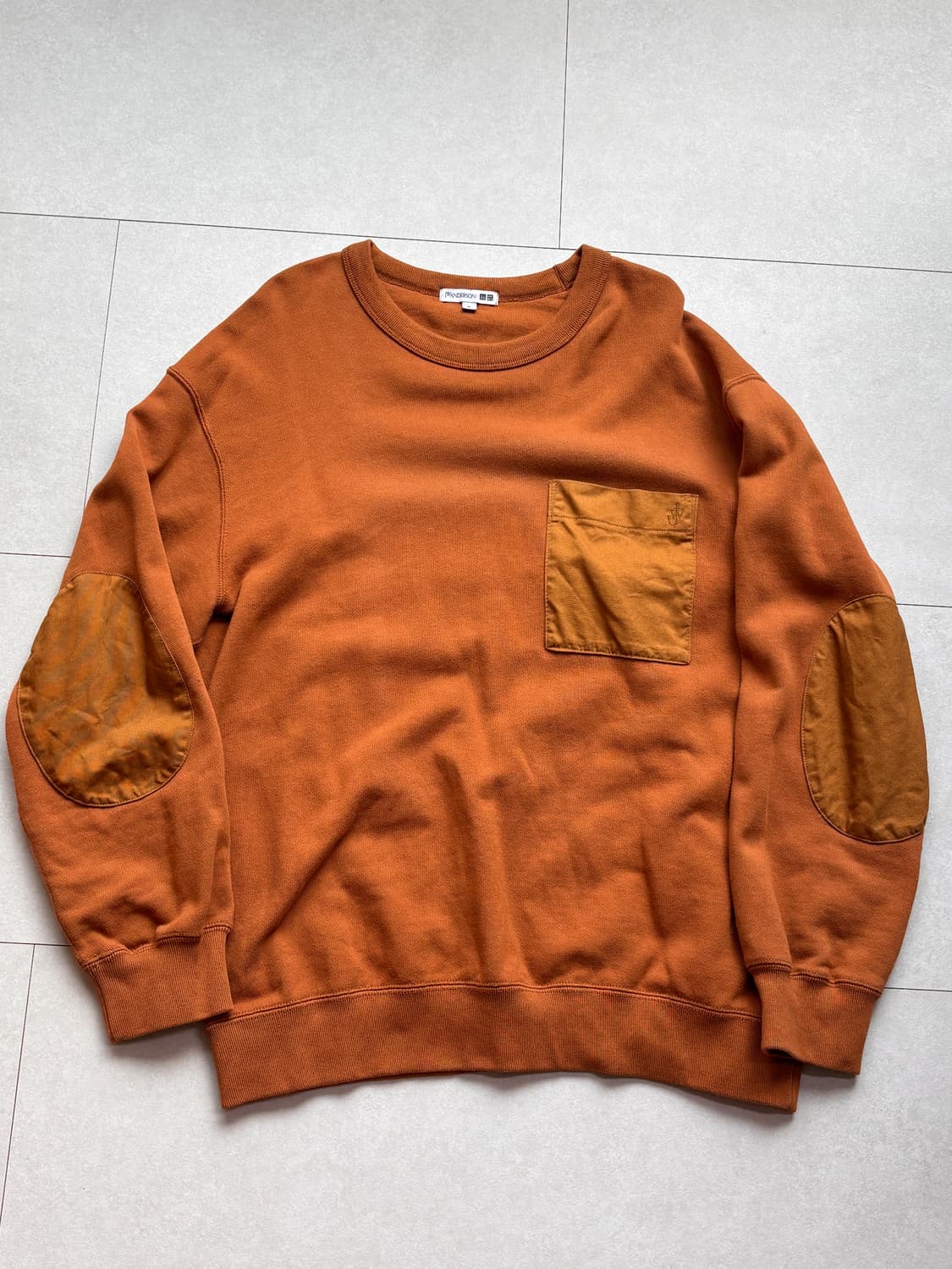 UNIQLO × JW앤더슨 브릭 브라운 엘보패치 맨투맨 XL 상품이미지1