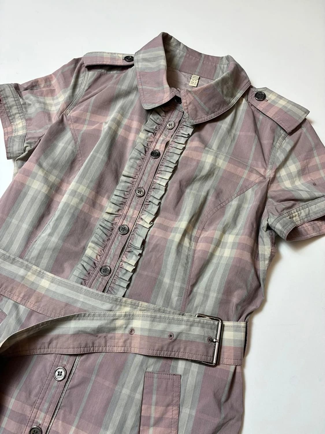 버버리 런던 노바 체크 벨티드 원피스 PN9057 상품이미지2