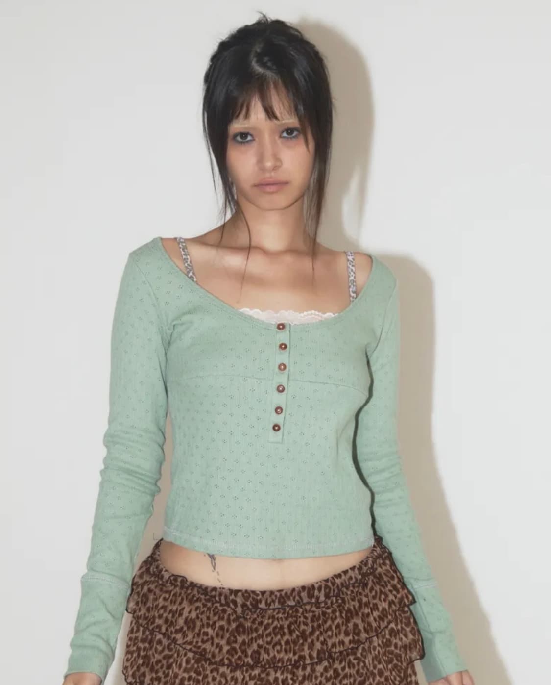 익스파이어드걸 벨라 탑 소프트그린 상품이미지1