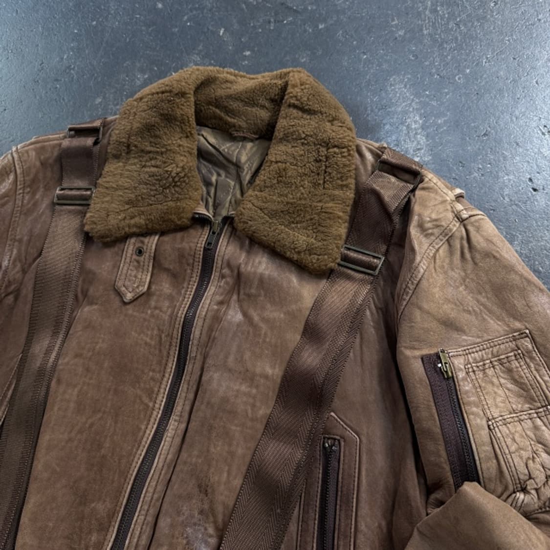 100 멘즈비기 양가죽 봄버 자켓  상품이미지2