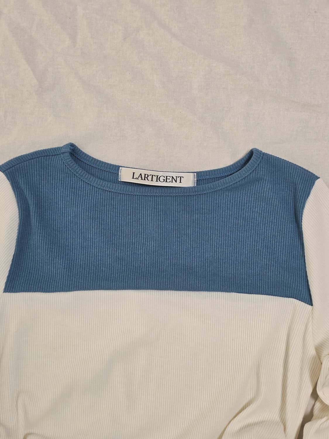 LARTIGENT 라티젠 투톤 셔링 티 상품이미지2