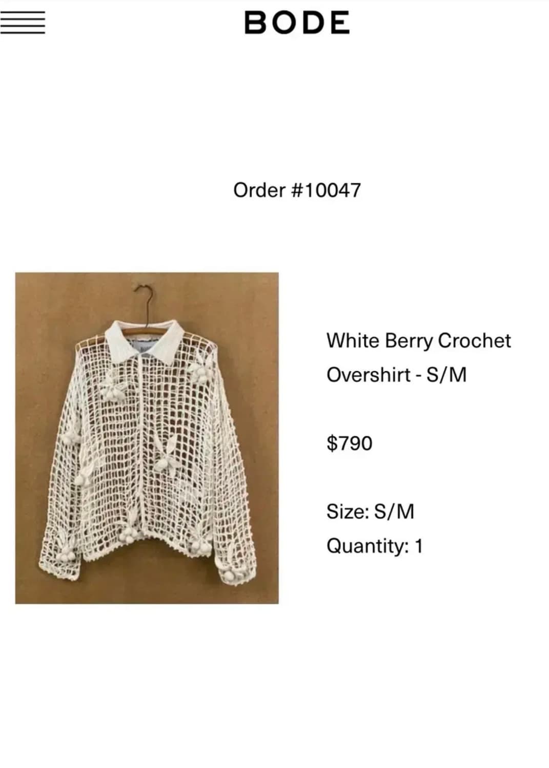 Bode 보디 베리  폼폼 크로셰 니트 셔츠 one of a kind 상품이미지5