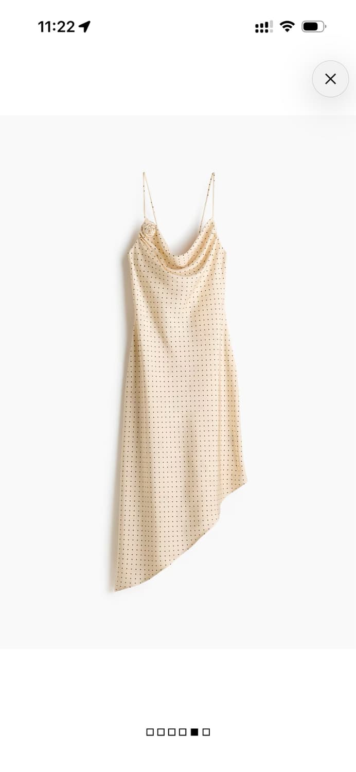 h&m 어시메트릭 새틴 드레스 상품이미지1