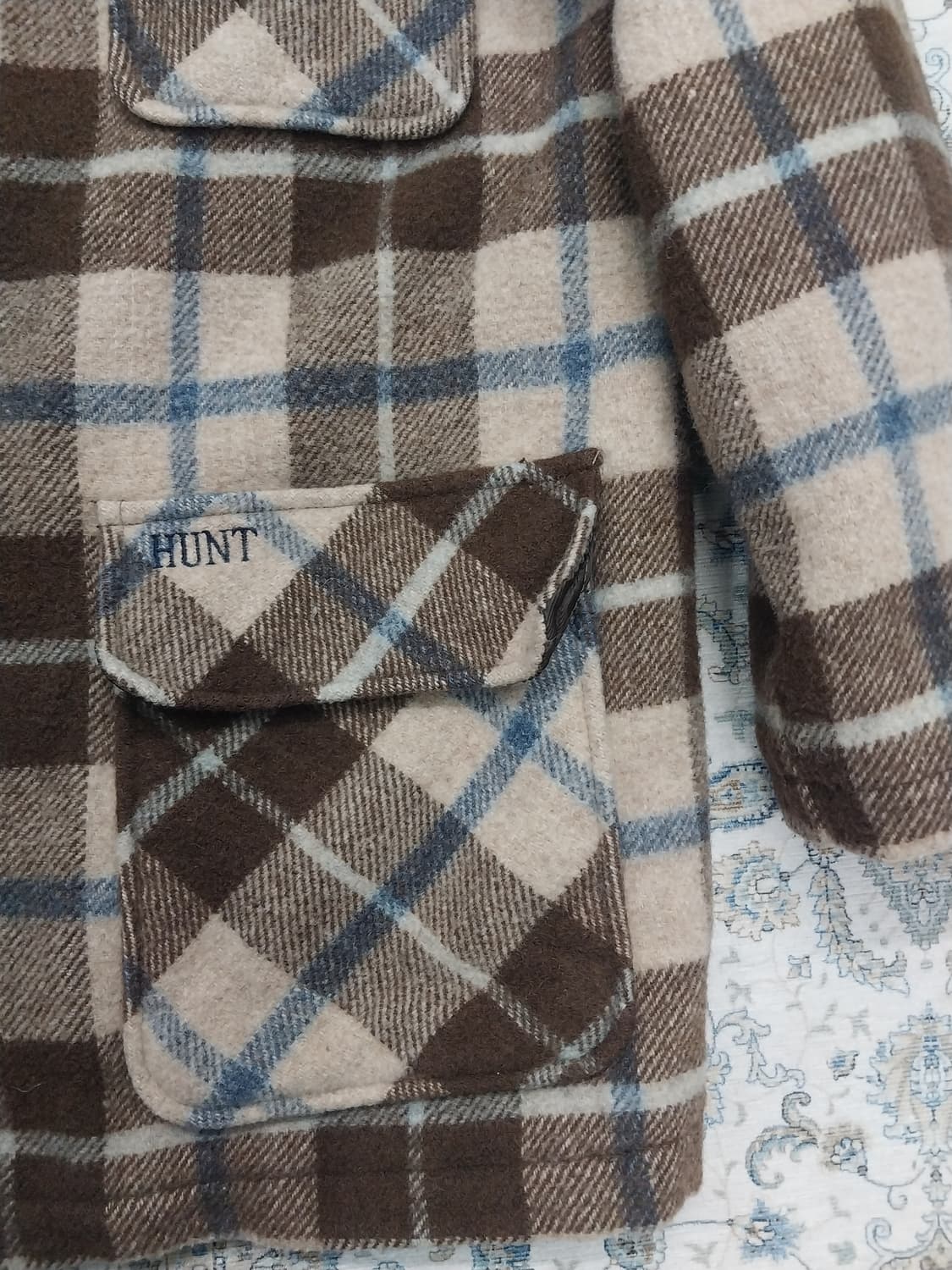 8-90년대 HUNT 울 체크 헌팅 자켓  100 상품이미지2