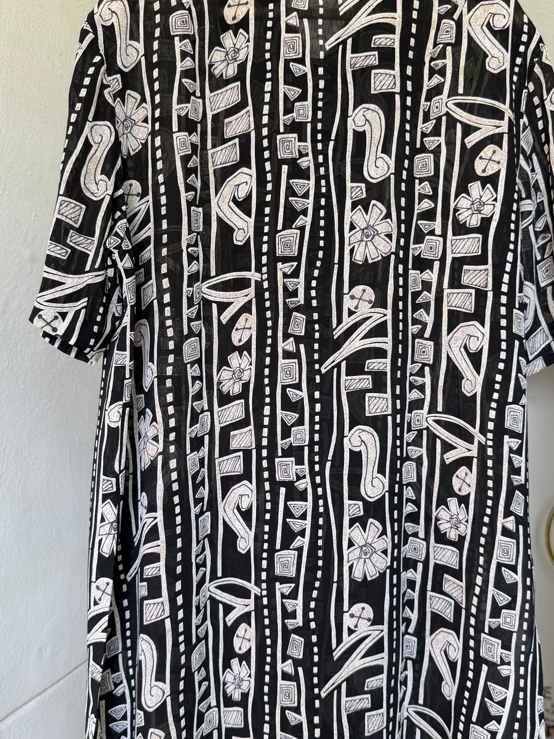 에스닉 패턴 반팔 롱셔츠 상품이미지6