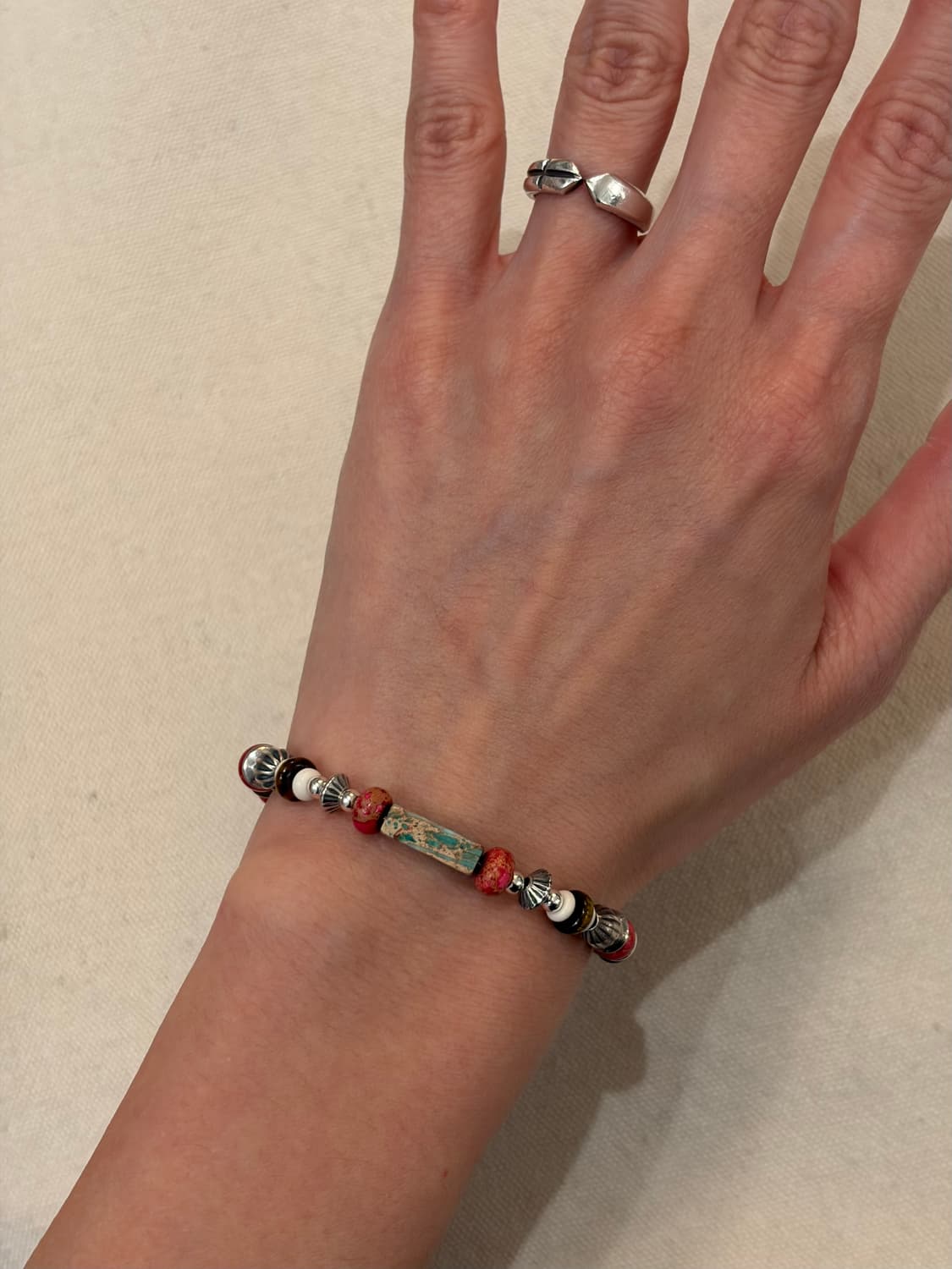 토곰아비 시그니처 믹스 스톤 실버925 팔찌 상품이미지4