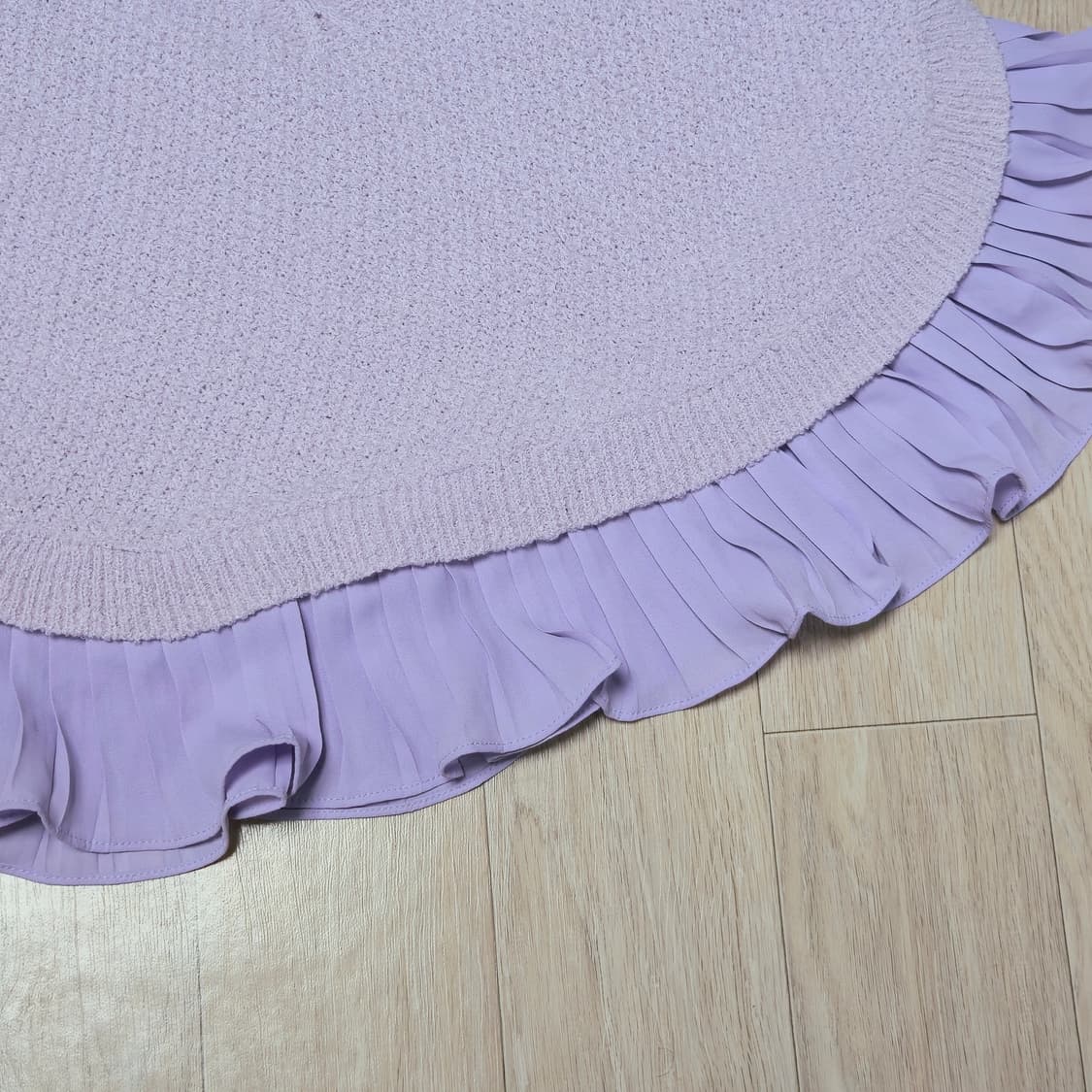 L) 새상품 MIXXO 프릴 레이어드 니트 라벤더 상품이미지6