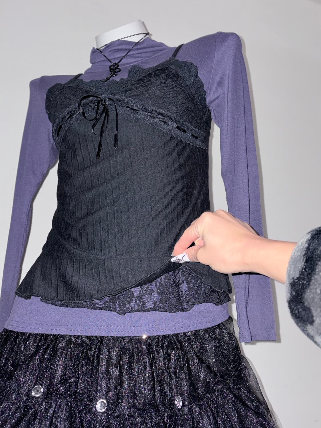 로맨틱 고스 2피스 세트 💜 소프한 다크 무드 입문으로 강추  !!! 상품이미지6