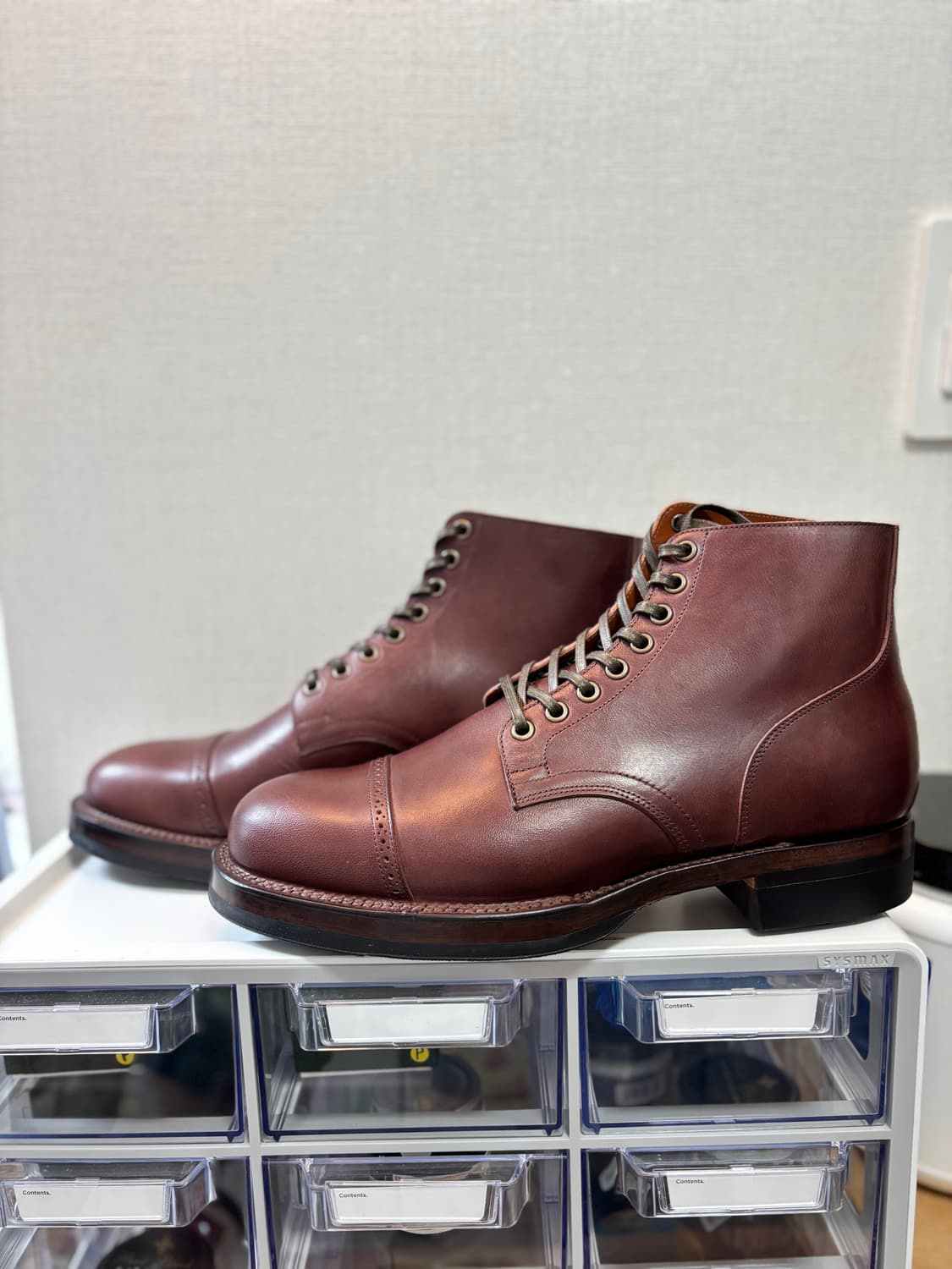 [새제품] 바이버그 서비스부츠 홀스벗 버건디 캡토 8.5E 상품이미지4