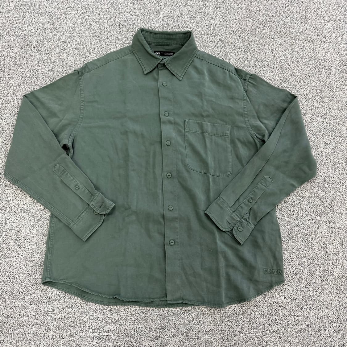 [S-M] 자라 그린 코튼 셔츠 0109T1 상품이미지1