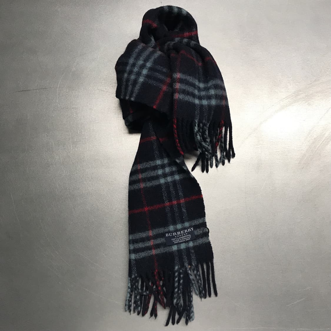 버버리 정품 램스울 머플러 네이비 상품이미지1