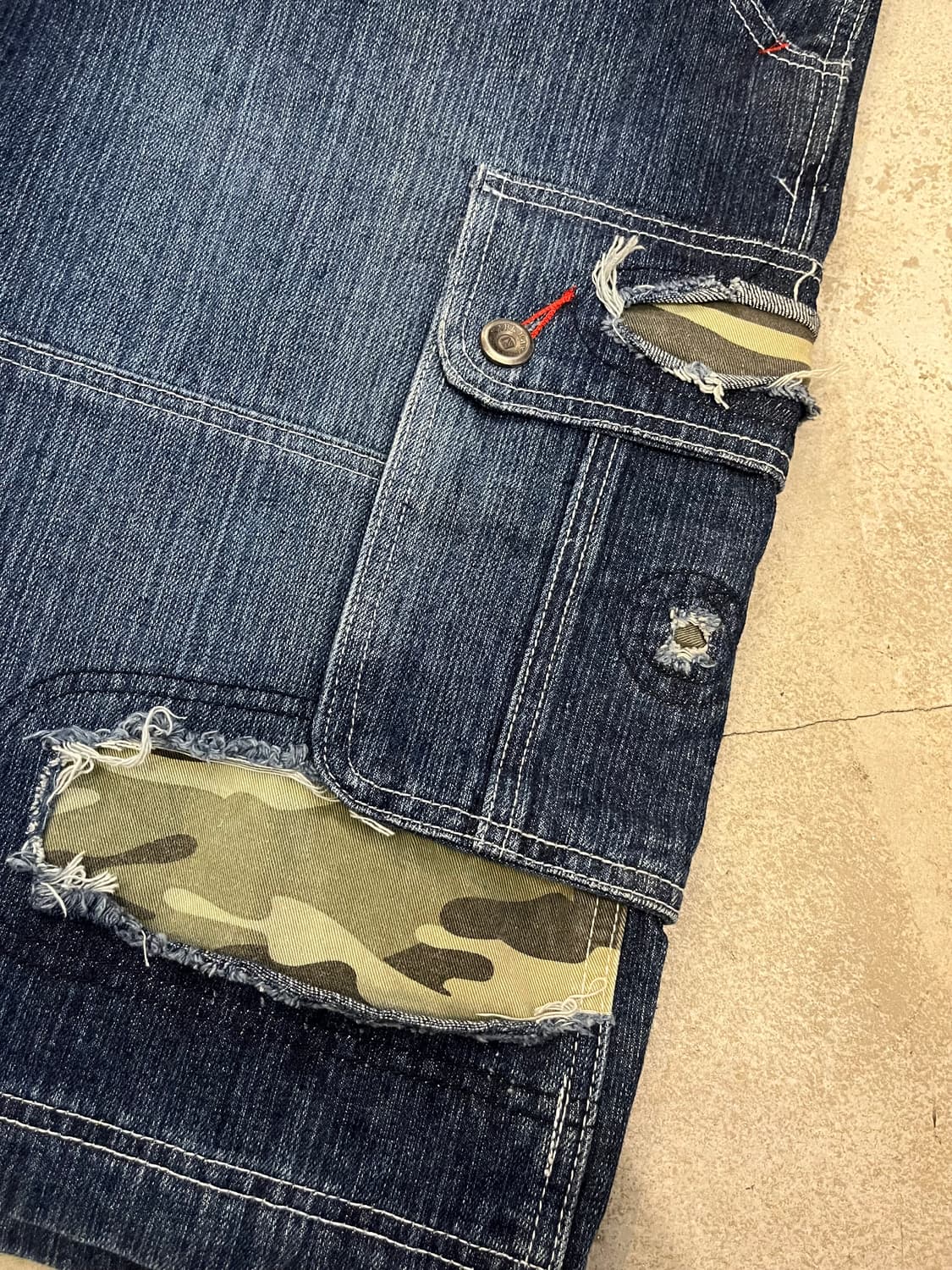 빈티지 칼카니 데님 카고 상품이미지5