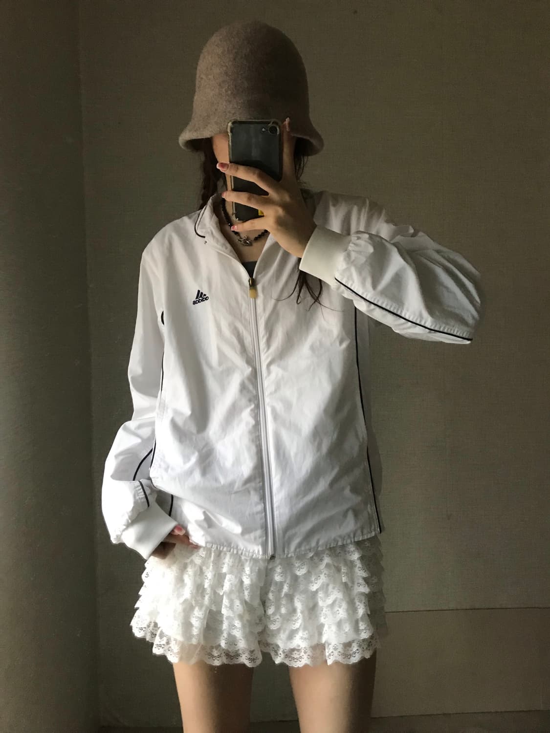 아디다스 00s 화이트 바람막이 상품이미지5