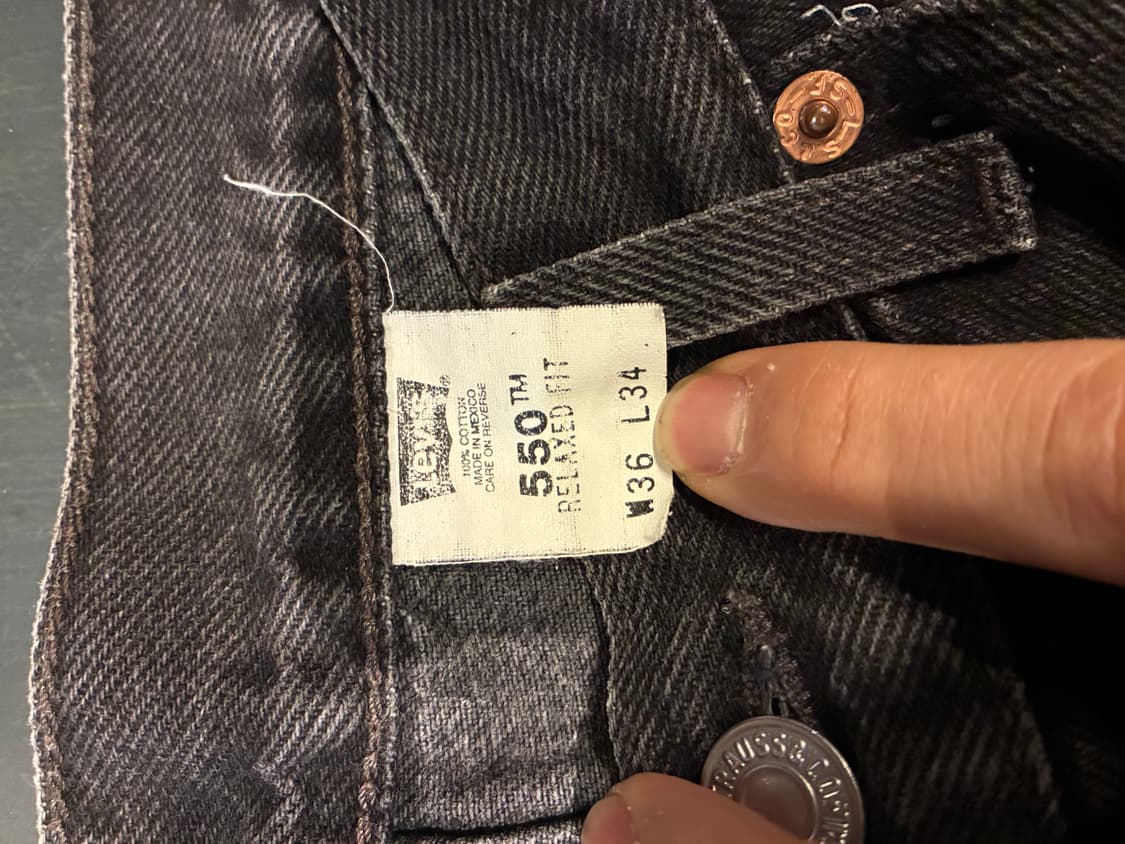 36) 리바이스 550 흑청 데님 상품이미지2