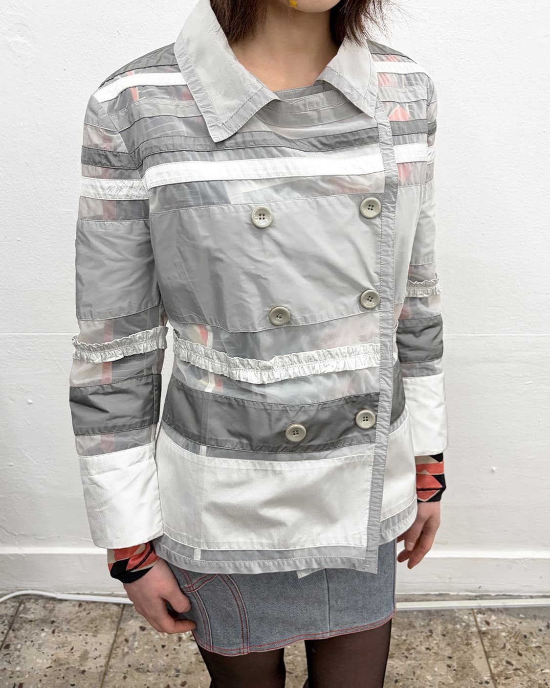 에르마노 설비노 2009S/S 시스루 더블 자켓 상품이미지4